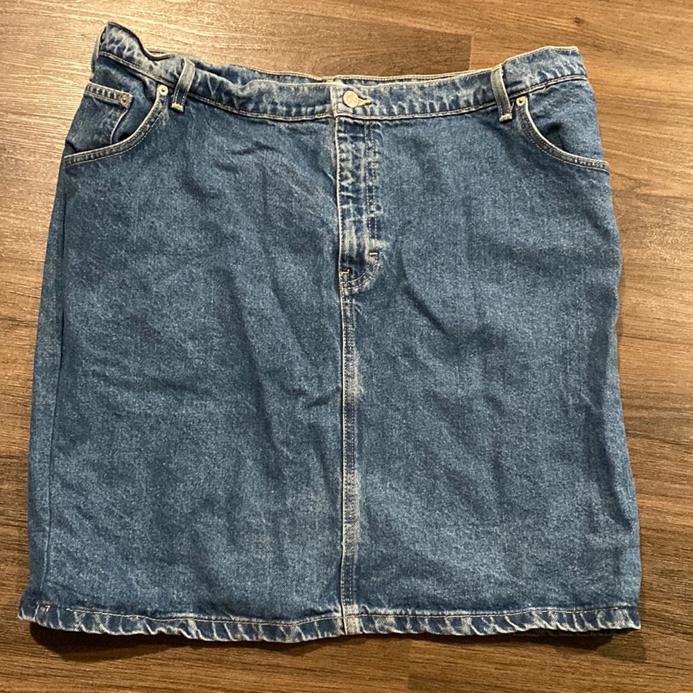 Vintage 2002 Plus Size 24 Womens Tommy Hilfiger Jean Denim Skirt